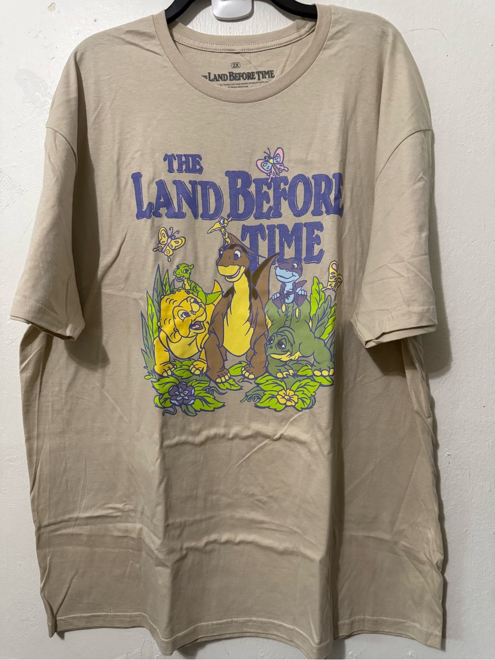 Ripple Junction Land Before Time Beige T-Shirt Size 2X NWOT